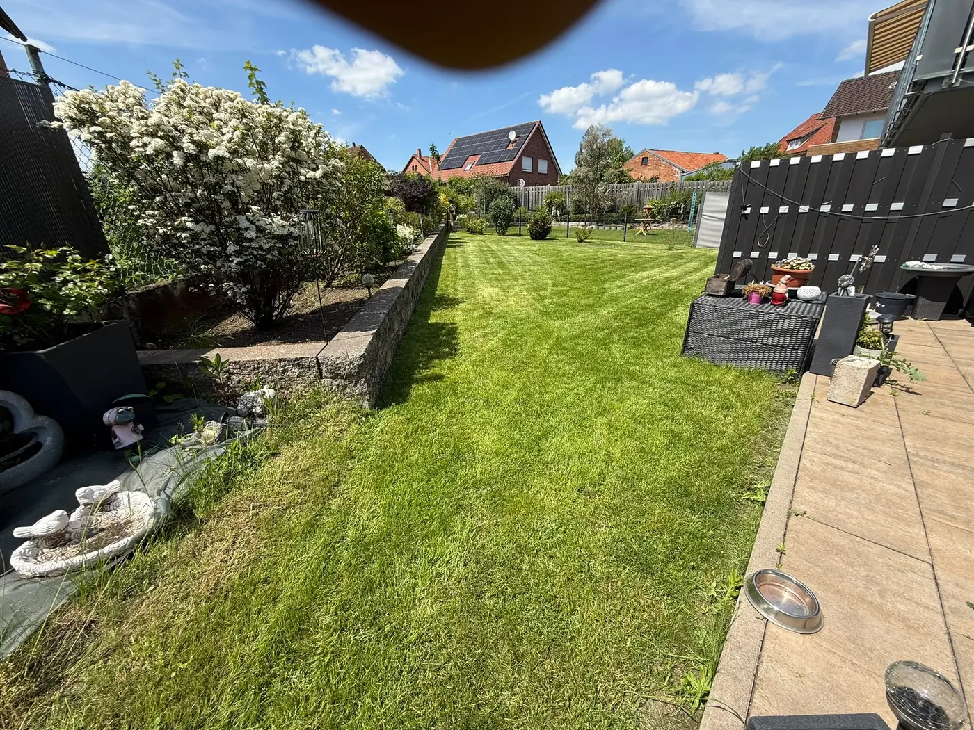 Gartenbereich nach der Pflege
